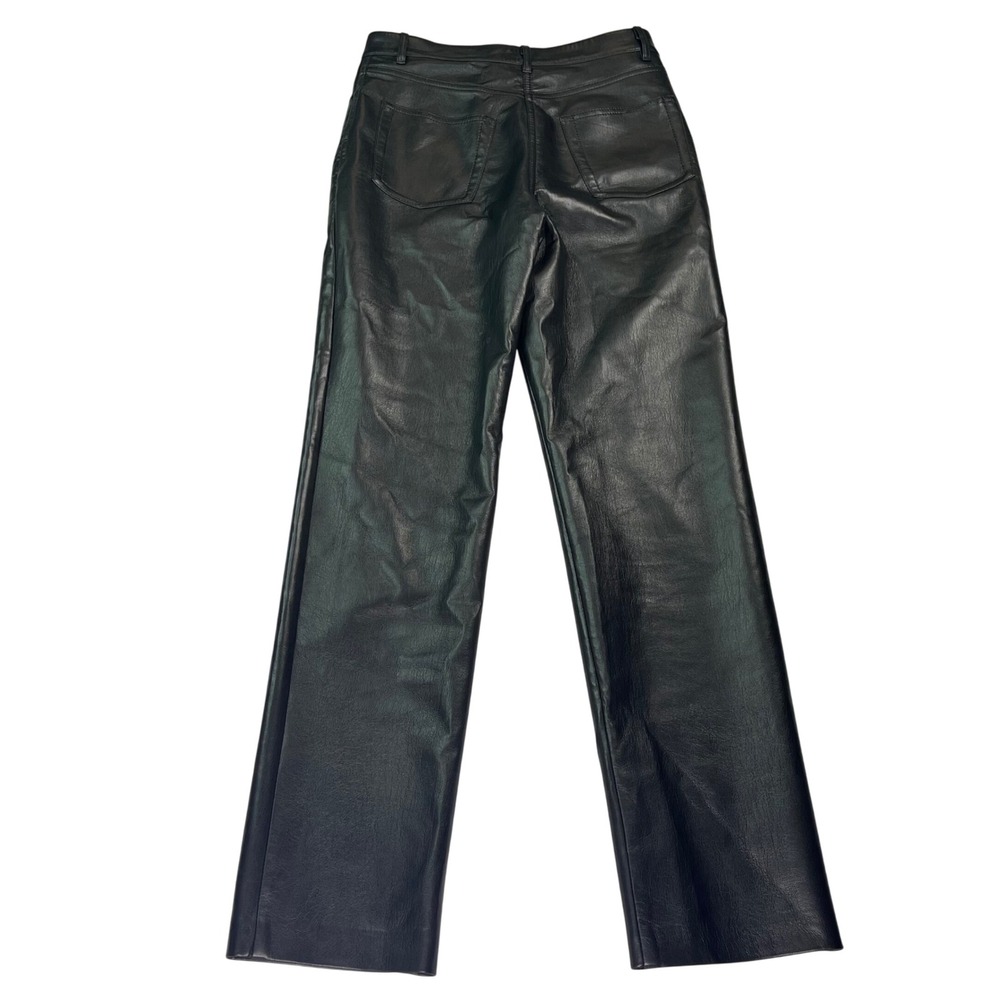 Wilfred Aritzia Black Faux Leather Pants, Women SZ 4, chic, sleek, edgy - Picture 6 of 16